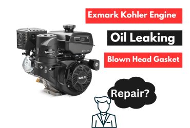 exmark kohler engine oil leaking blown head gasket